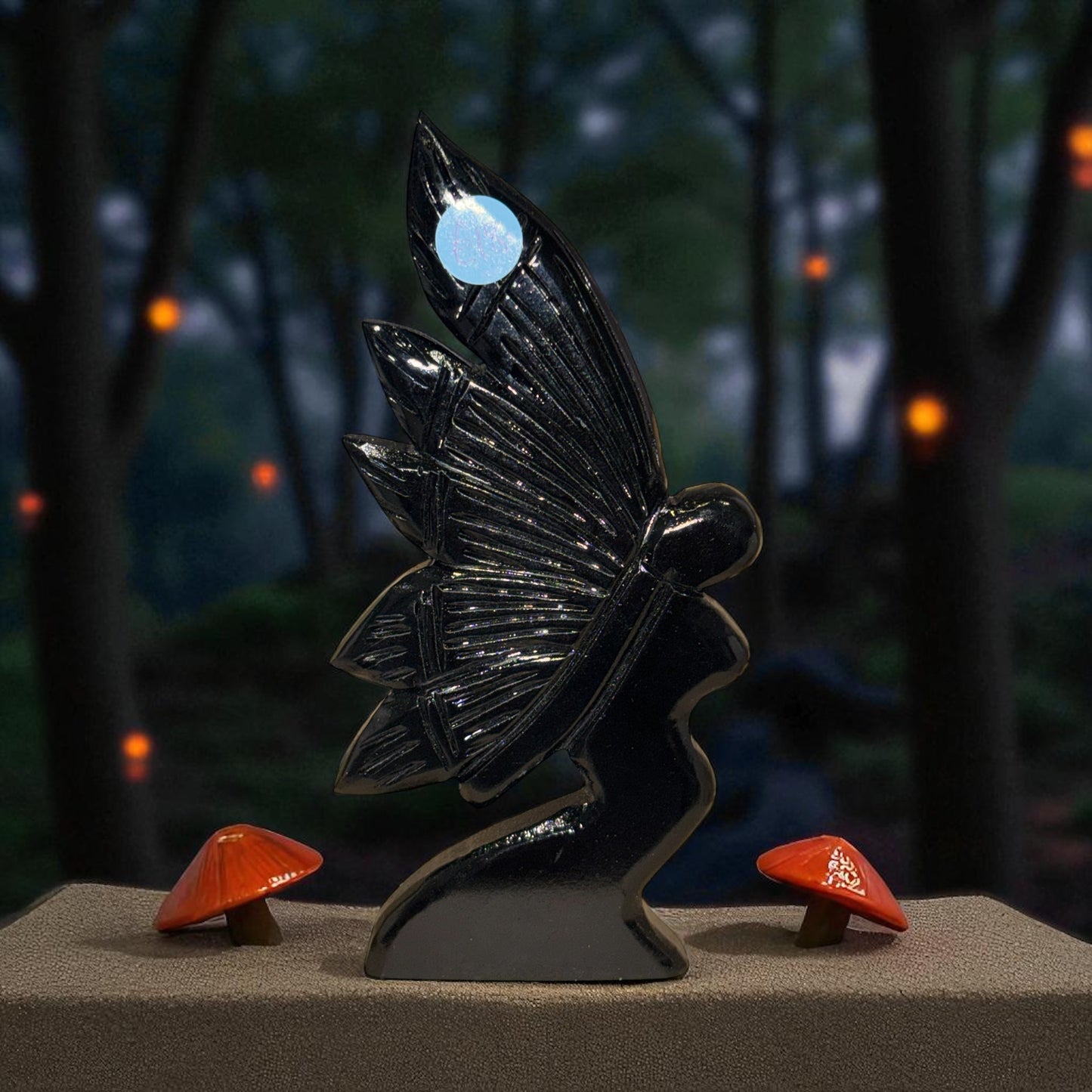 Black Jade freestanding fairy angel