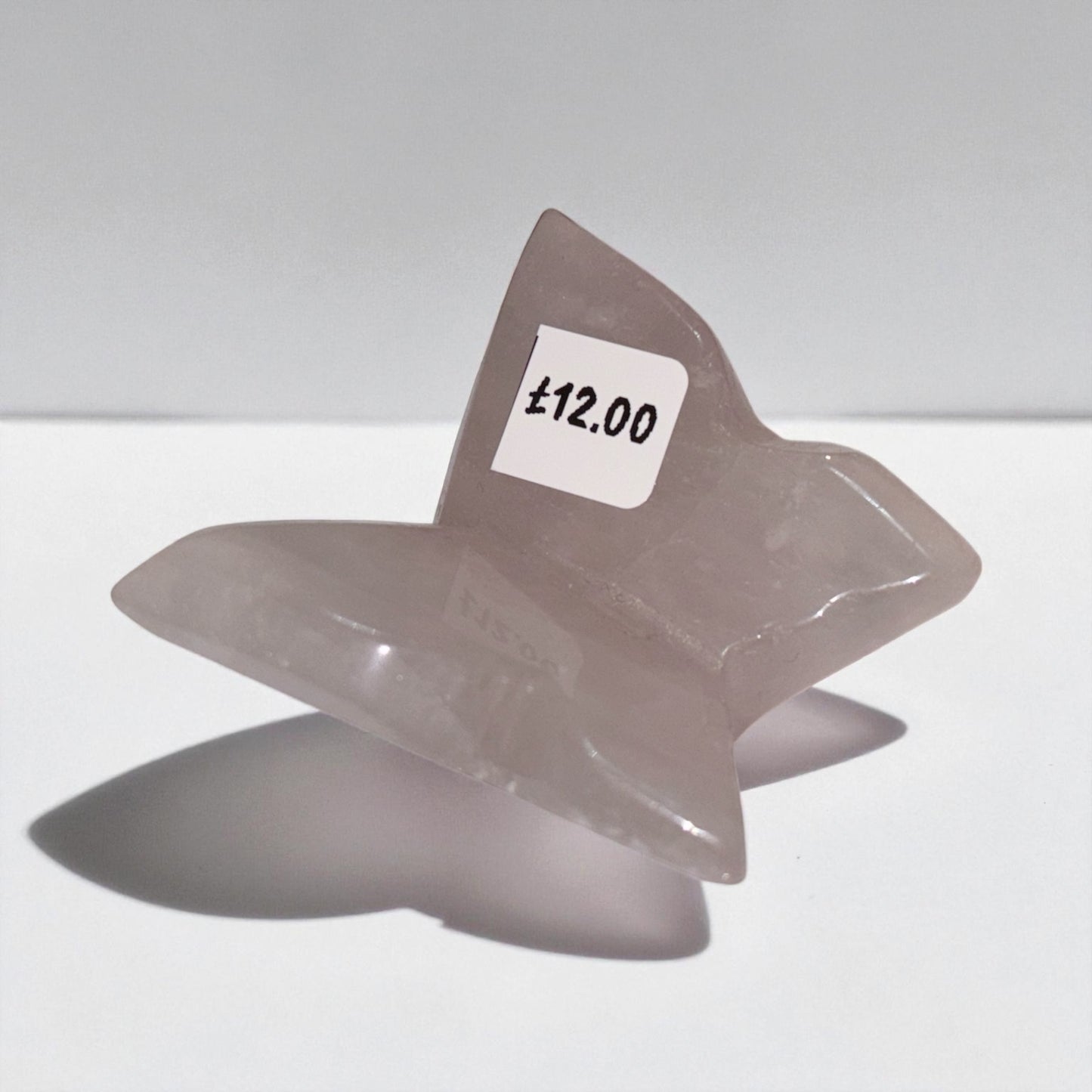 Rose Quartz 3D butterfly
