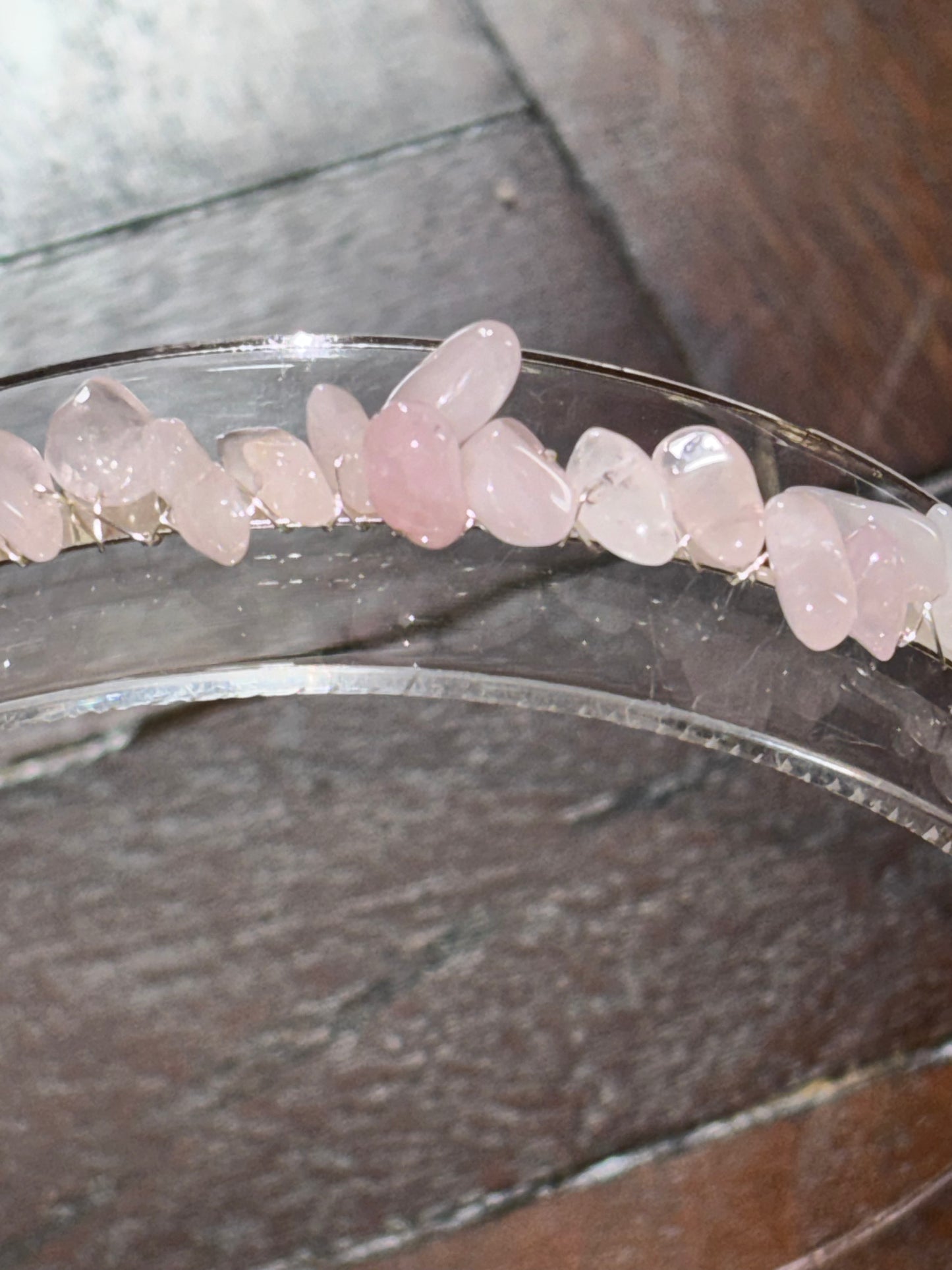 Rose Quartz Chip Headband