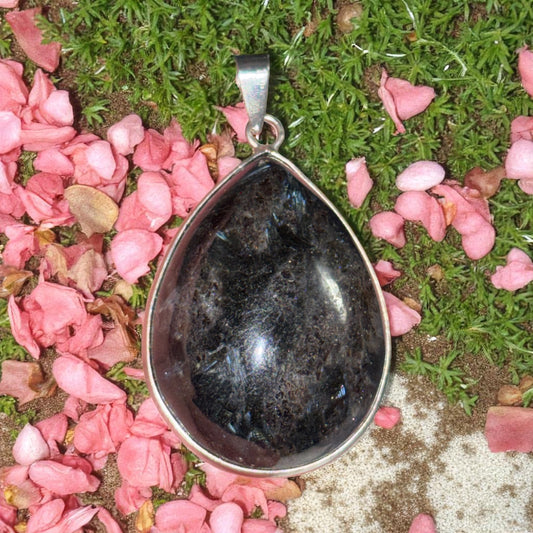 Garnet astrophyllite pendant