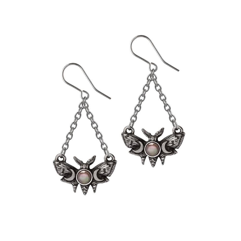 Lunar Moth (Dropper Earring Pair)