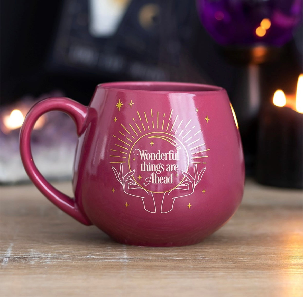 Pink fortune teller colour changing mug