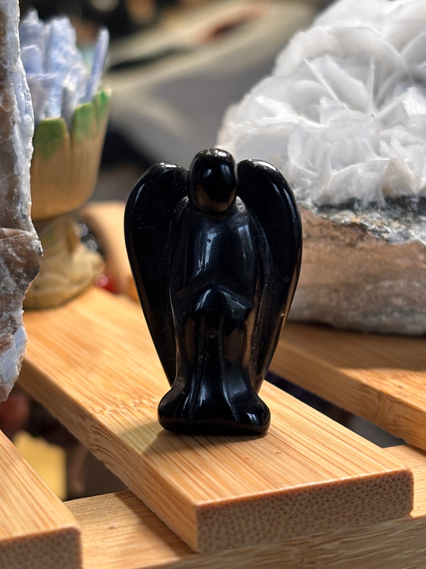 Various mini crystal angel carvings