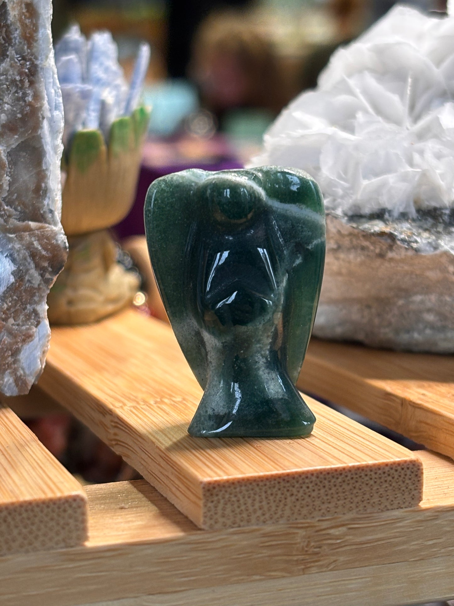 Various mini crystal angel carvings