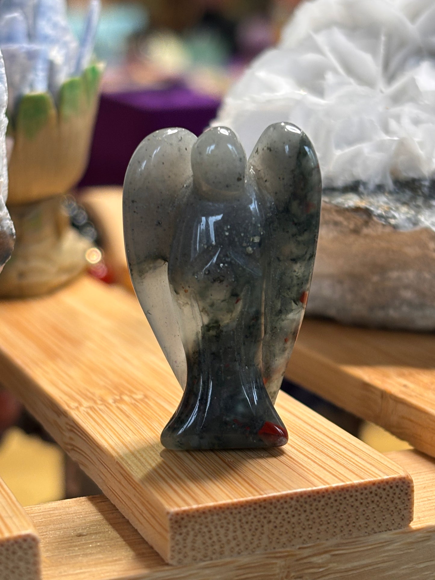 Various mini crystal angel carvings
