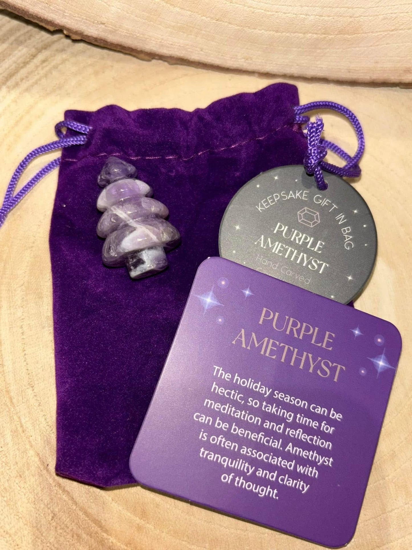 Carved christmas crystal figures