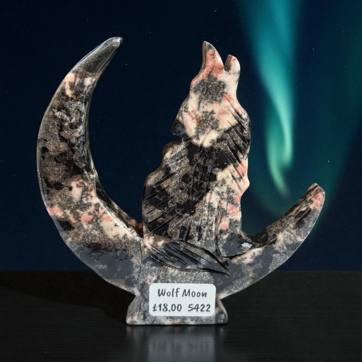 Wolf moon carvings