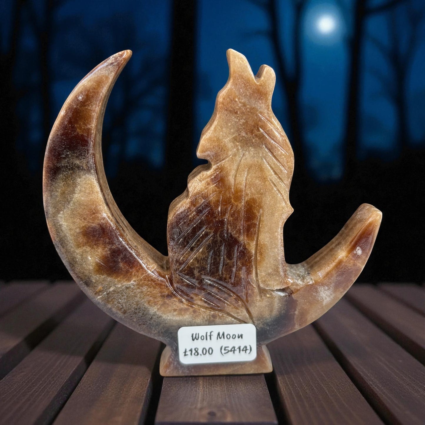 Wolf moon carvings