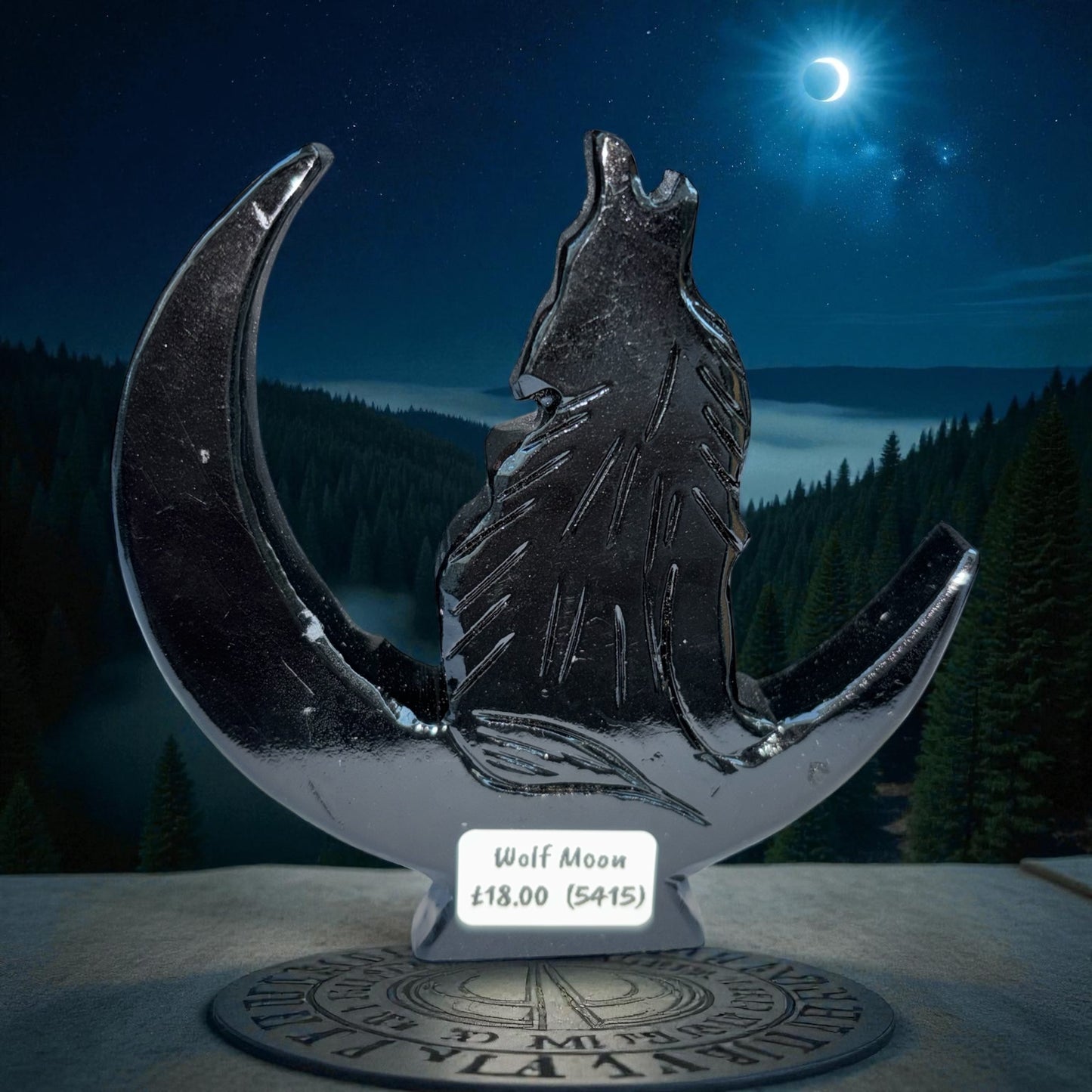 Wolf moon carvings