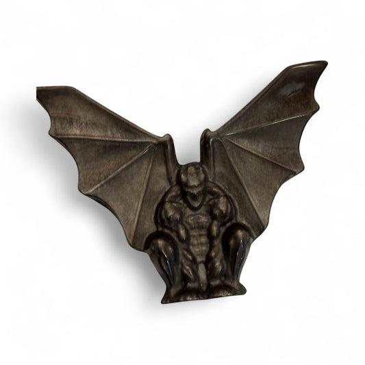 Silver sheen obsidian gargoyle