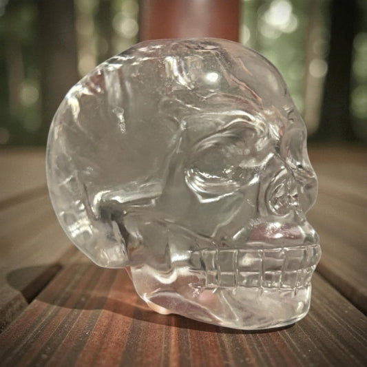 Clear quartz skull