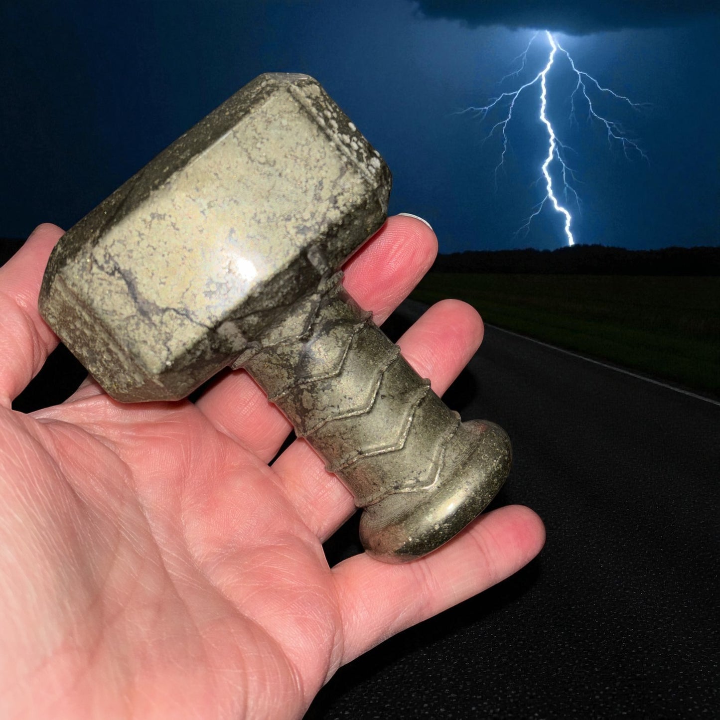 Pyrite Thor hammer