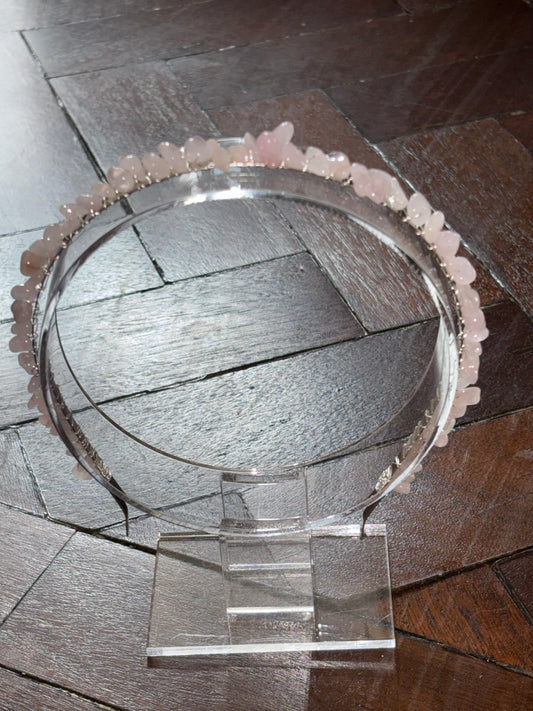 Rose Quartz Chip Headband