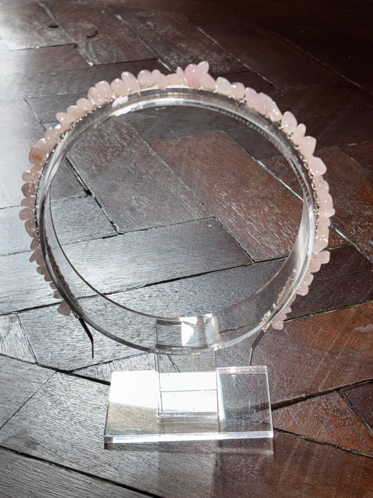 Rose Quartz Chip Headband