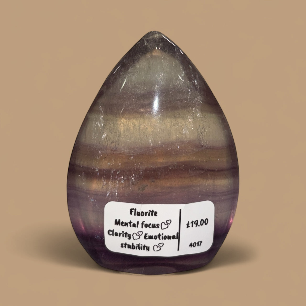 Fluorite teardrop freeform