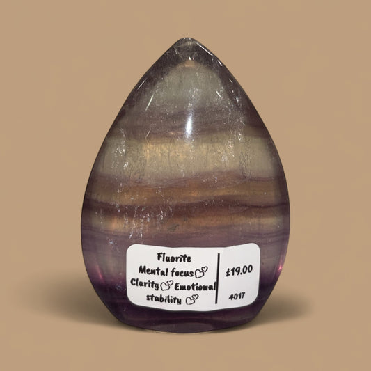 Fluorite teardrop freeform