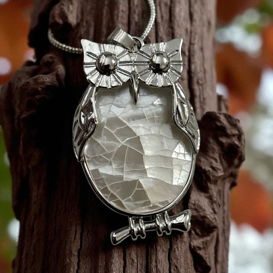 Owl shell pendant
