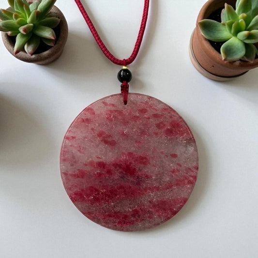 Pink tourmaline pendant