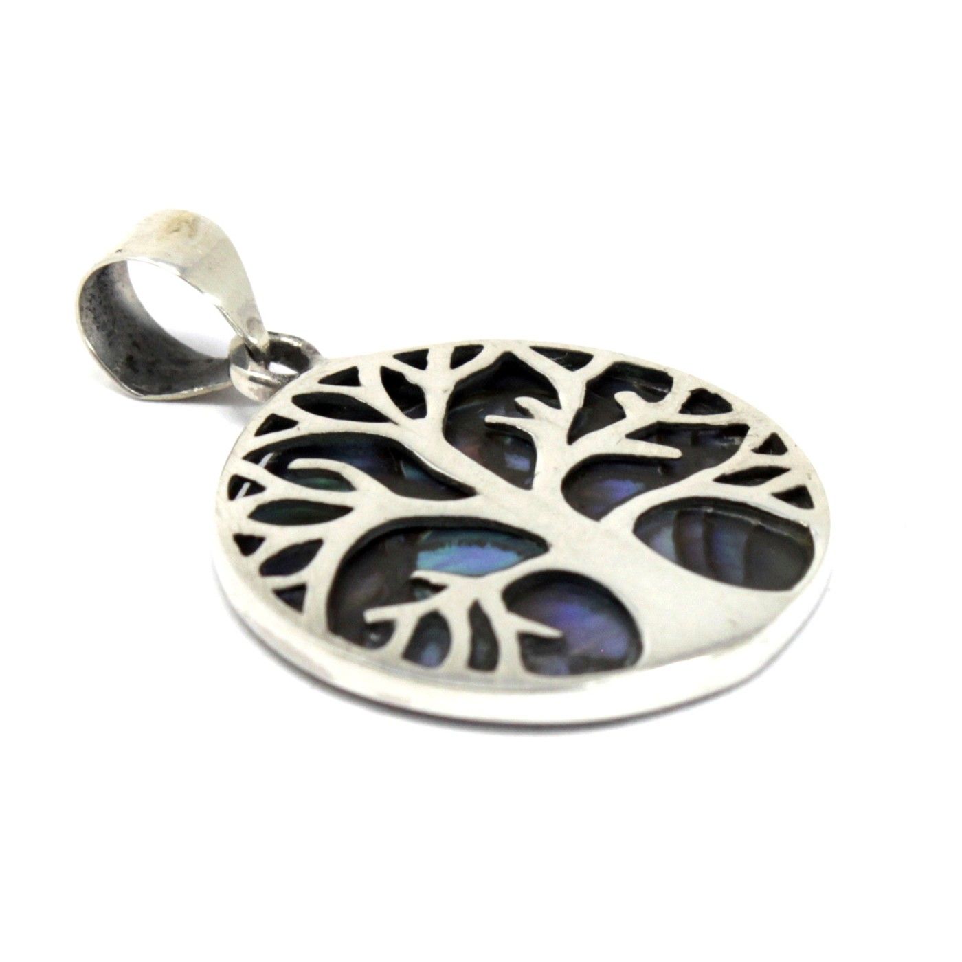 Tree of Life Pendant 22mm - Abalone