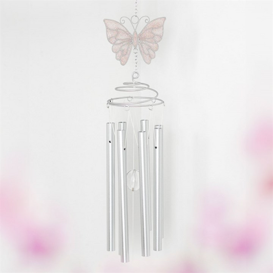 White Butterfly Windchime